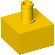 Lego kostka (kostička) 2x2 s pinem nahoru, žlutá (472924, 4100523)